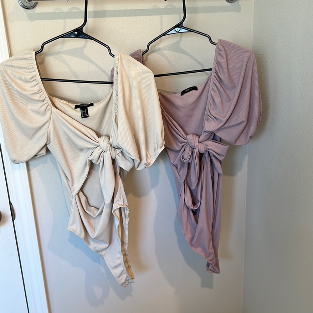 Tie front body suits